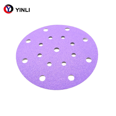 125m m 5 pulgadas 80 Grit Hook And Loop Sandpaper para el polaco de la superficie del coche